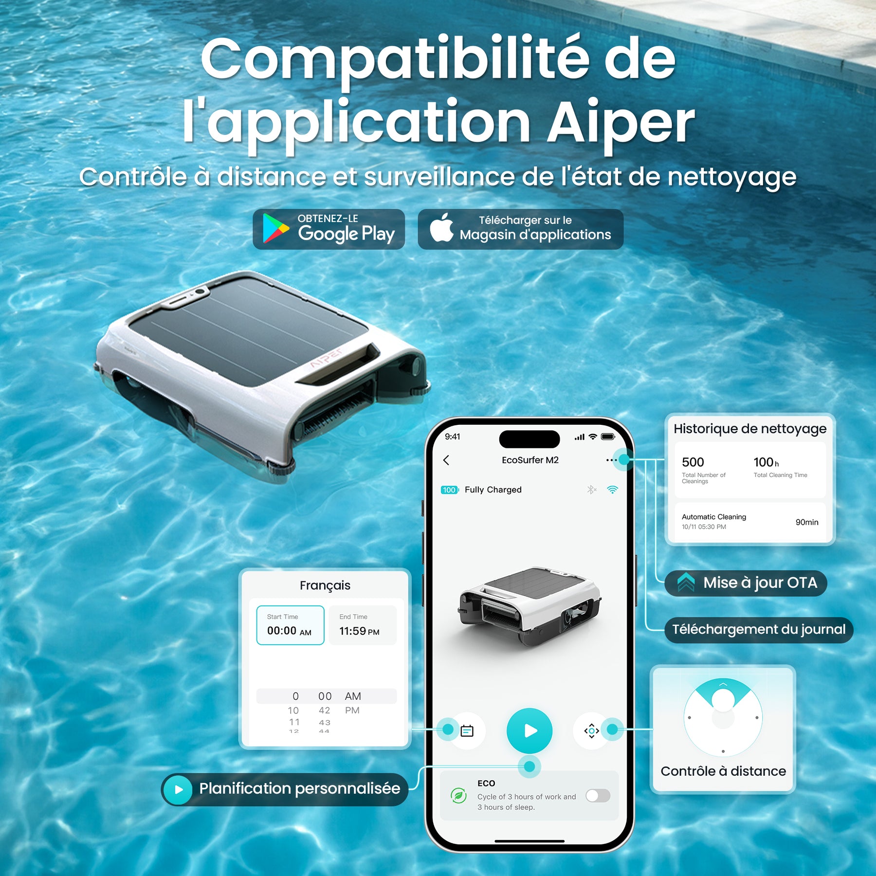 Aiper Ecosurfer M2 Robot Skimmer De Surface