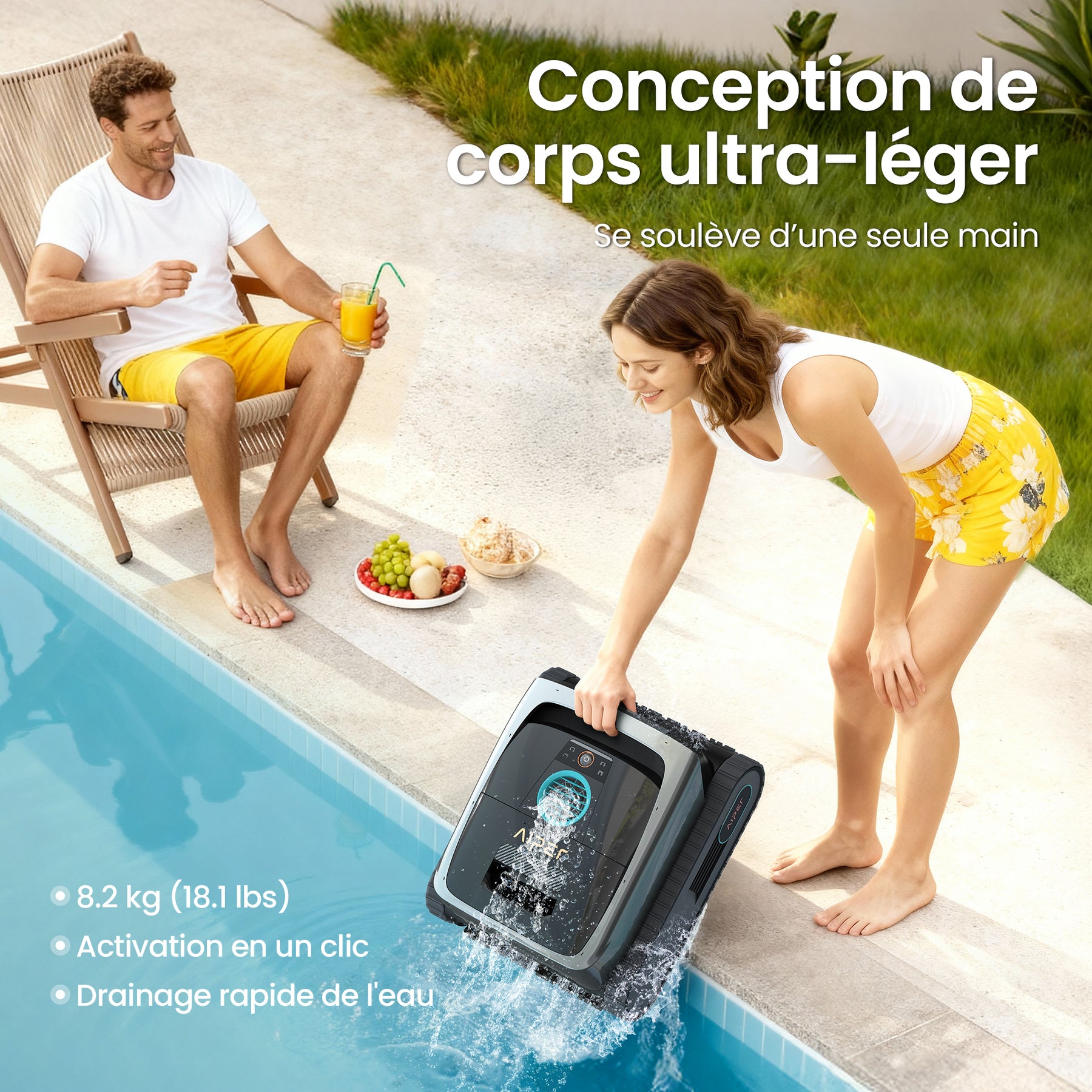 Aiper Scuba V3 Robot nettoyeur de piscine doté d’une IA cognitive