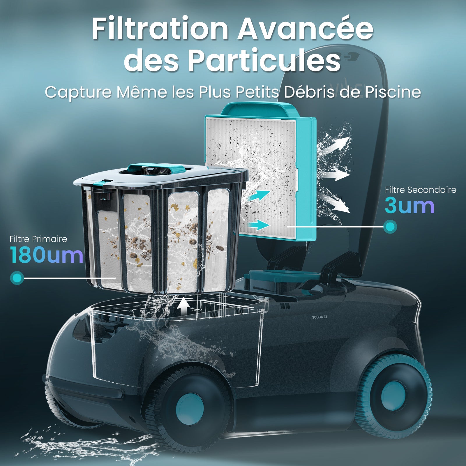 Aiper Scuba E1 Robot Nettoyeur de Piscine